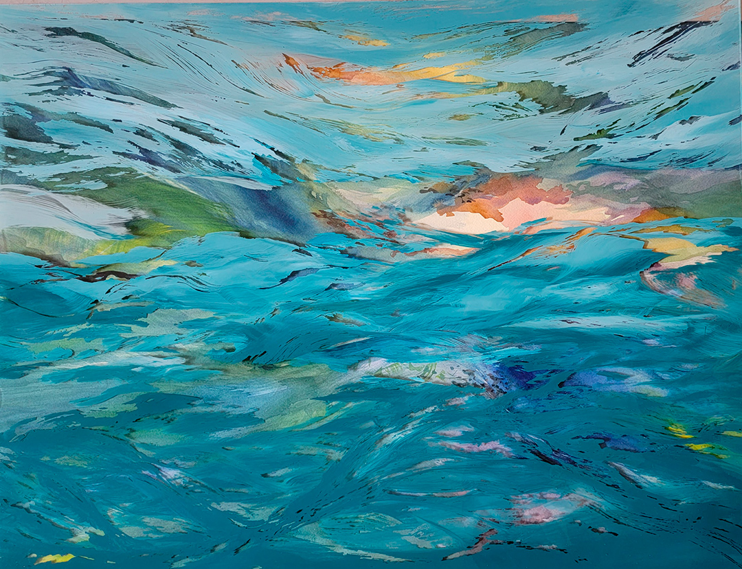 Wool felted into rice paper, 91/2 x13, by commission | $125.00
